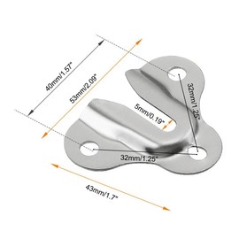 ZAAWUUT 10-Pack Heavy Duty Keyhole Hangers,Picture Frame Buckle Hanger Bracket,Mug Key Coat Hanging Rack,Wooden Board Wall Mount Keyhole Hanging Plates (Brushed Silver)