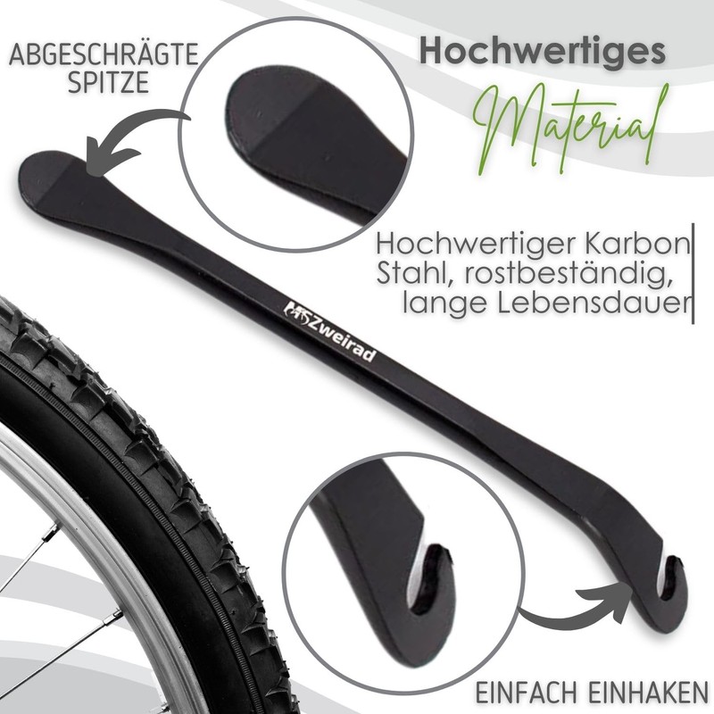 MSZweirad Metal Tyre Lever Stable Mounting Lever Bicycle Tyre Change