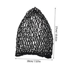 minkissy 2pcs Hair Net Hair Cover for Sleep Hair Wrap Cap Girl Hair Wrap Hair Wrap for Sleep Mesh Soft Rayon Snood Sleeping Hairnet Mesh Hair Mesh Hair Wrap Black Crochet