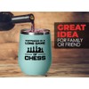 Chess Teal Wine Tumbler 12oz - game of chess -