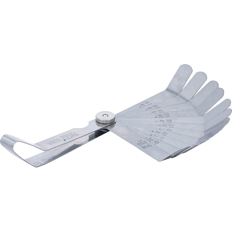 BGS 3184 12 Blades Precision Feeler Gauges Bent, Silver