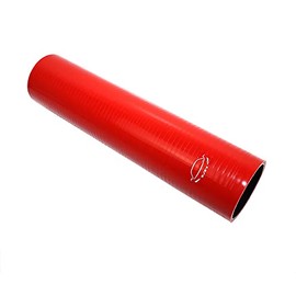LTI Universal (305mm) 12" Length 4-Ply Reinforced High Performance (63mm) 2.5" ID Straight Coupler Silicone Hose (2.5" RED)