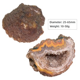 dssmboom Natural Agate Geode Crystal Cluster Collectible Mineral Specimen, Irregular Agate Druzy Stone for Reiki Healing and Home Decor, 0.02-0.11 LB