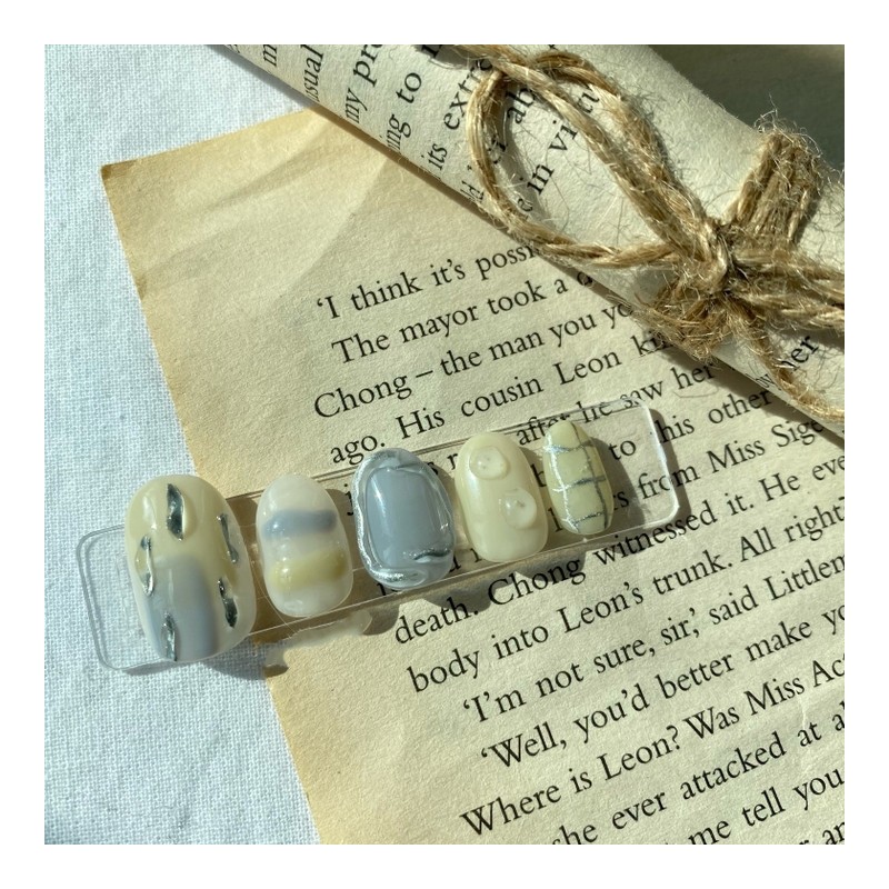 Dawn Dew Nail Tips - Long Oval / 새벽이슬 네일팁