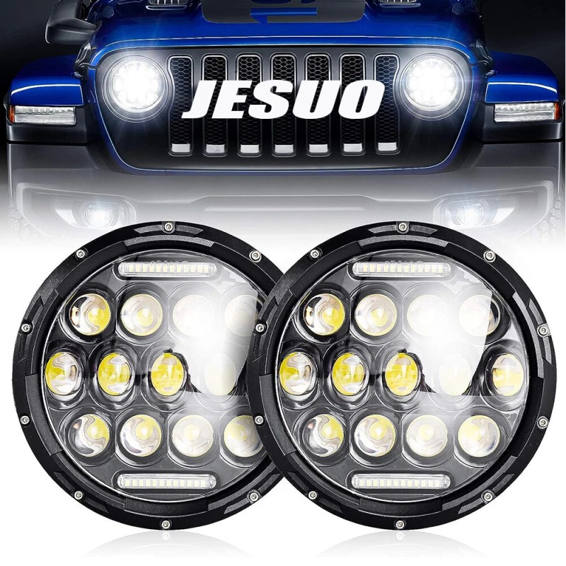 JESUO Fit Ford Mustang 1965~1973 Brightest Pair 7" Round Led