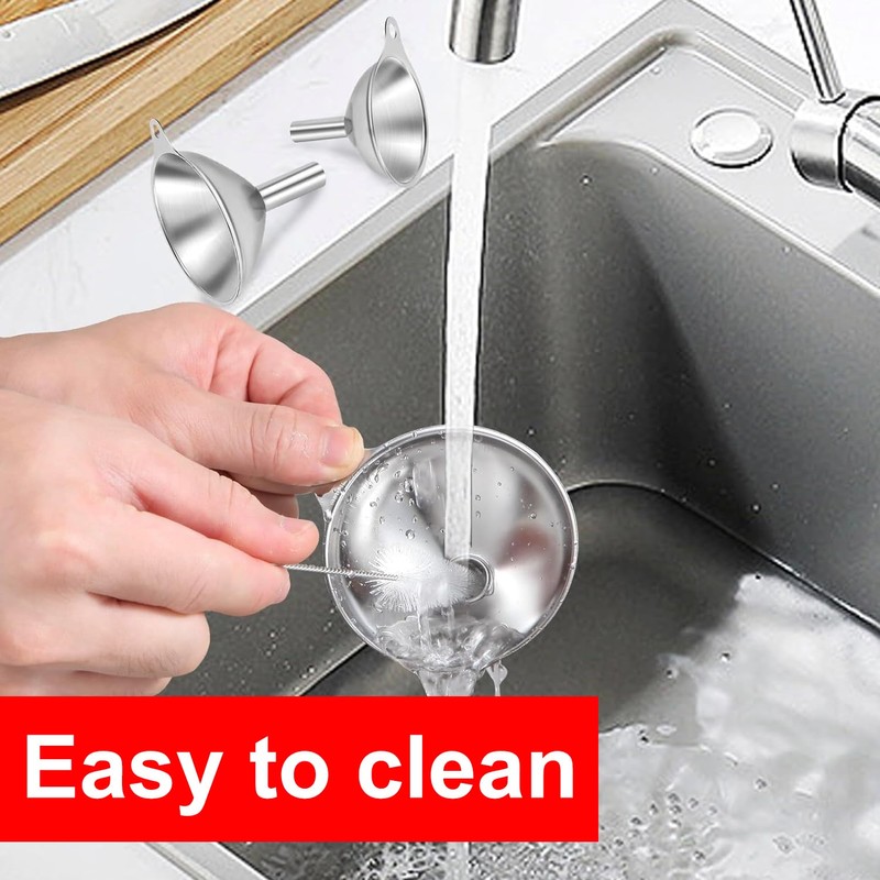 3pcs Stainless Steel Funnel Set - Versatile Kitchen Funnels for