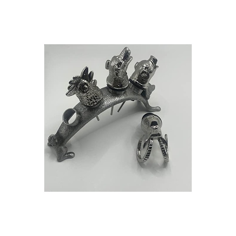 FAFAXOXO Animal Wine Pourer and Wine Bottle Stopper Holde Display