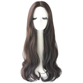 Full Wig One Ren Super Long Curly No Bangs Long Wig Nuance Event Cosplay Straight Wave Two Tone Two Tone (Dark Brown)