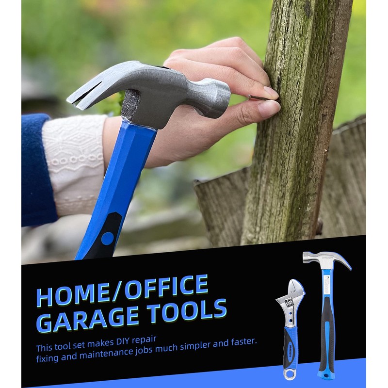 URASISTO 62-Piece Tools Set, General Household Tool Kit with Storage