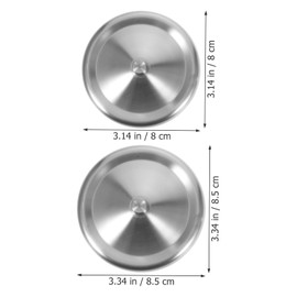 2pcs Stainless Steel Lid Metal Cup Lid Stainless Steel Cup Lid Home Supplies Mug Covers for Decor Replaceable Cup Cover Round Mug Lids Adorable Mug Lid Reusable Mug Covers Cup Lids