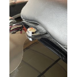 Anti Theft Seat Bolt with Cover & Bit. Fits Most Harley Davidson Bikes. Better looking Than Stock and Protects Against Theft (Chrome Bolt Cover)