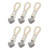 sourcing map 6 Pcs Tea Towel Clips with Cotton Loop