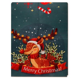 Thyonta Festive Christmas Table Runner Soft Linen Tablecloth with Holiday-Themed Prints for Family Gatherings Holiday Decorations Dining Table Accents (35 X 180 Cm)