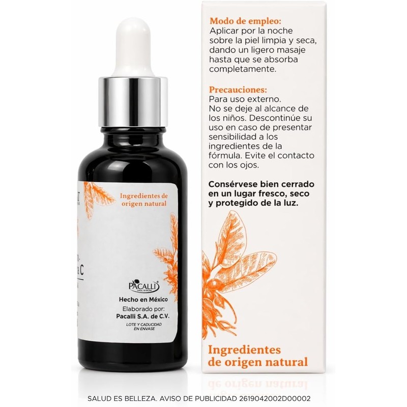 PACALLI Kalinat Sérum Facial de Vitamina C 10% con Kakadú