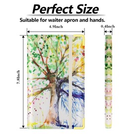 Server Book,Cutaswish Server Books for Waitress Cute,Waiter Receipt Book,PU Leather Waitress Book with Zipper Pocket,Waitress Accessories(The Tree of Life)