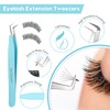Ms.Queen Volume Tweezers For Eyelash Extensions, Fiber Tip Grip Lash