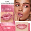 Kaely 2in1 Warm Pink Metallic Lipstick and Lip Liner, Shimmer