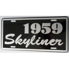 Motown Automotive Design Metal License Plate 1959 59 SKYLINER 6x12 TAG Fits Ford Fairlane 500 Galaxie Custom Classic Car Antique Museum Collection Novelty Garagfe Man Cave Sign Wall Art Gift