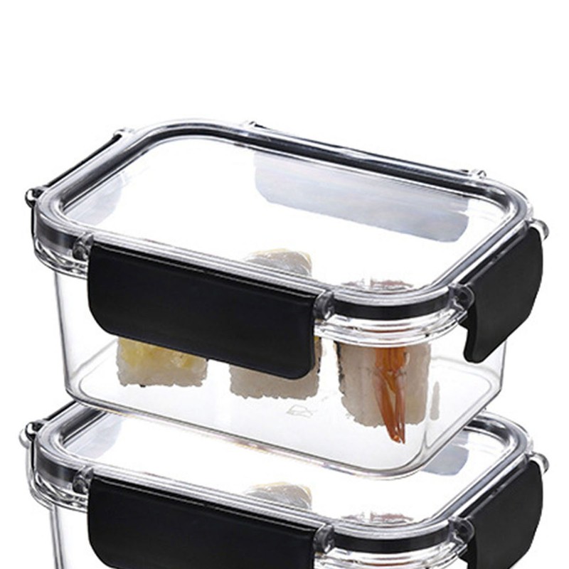2PCS Food Storage Container Food Grade Clear Refrigerator Organizer Box