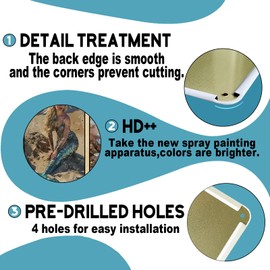 macago Mermaid Metal Sign The Soul of A Gypsy The Heart of A Hippie Funny Metal Tin Sign Retro Sign Kitchen Wall Poster Cafe Bar Pub Man cave 8x12 inch