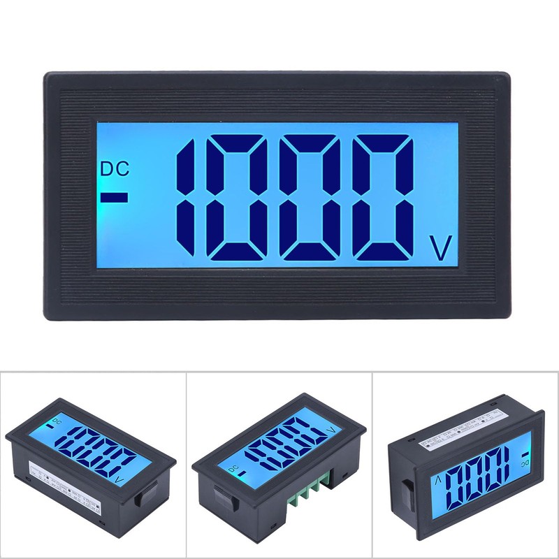 LCD Display Voltage Meter, DC Digital Voltmeter for AC100-240V Power