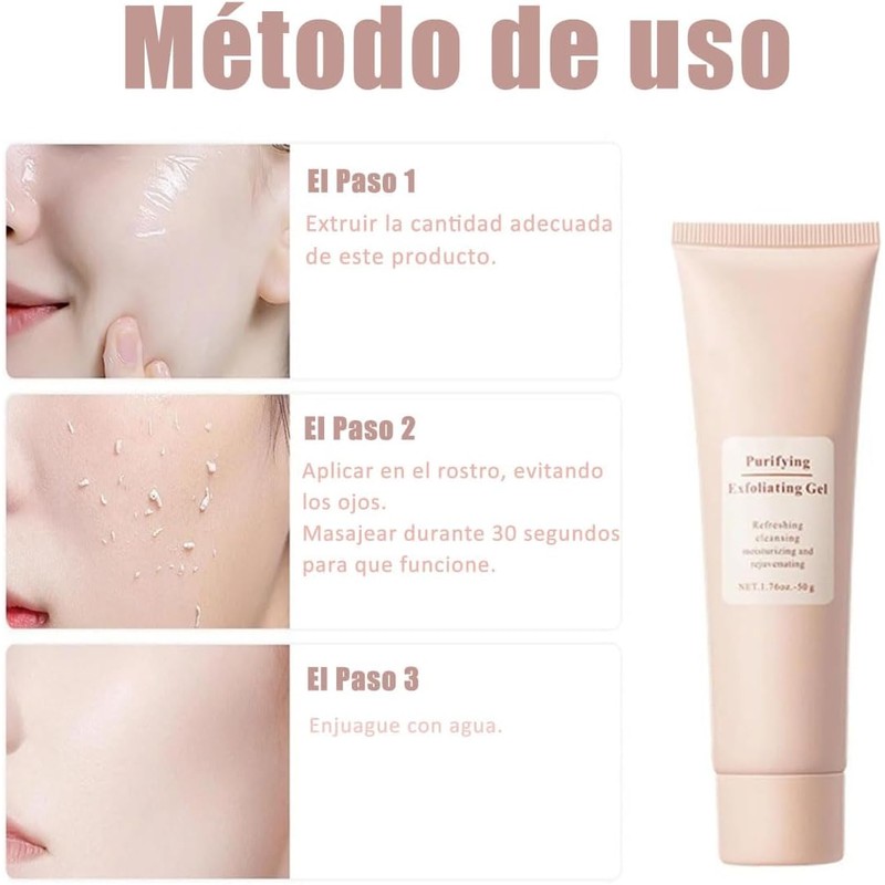 Gel exfoliante purificante,Purifying Exfoliating Gel,Exfoliante Aclarador (1pcs)