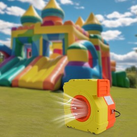 Inflatable Bounce House Air Blower, 1400-1600W | 2HP & 1.5HP - Powerful Bounce House Air Blower Fan for Large Inflatable Bounce House, Paint Booth, Bouncy Castle and Water Slides