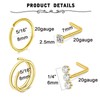 MODRSA MODRSA Double Hoop Nose Rings - Gold Surgical Steel
