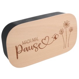 Spruchreif Lunch Box with Engraved Breakfast Board, Lunch Box for Children and Adults, Plastic Lunch Box, Breakfast Box, Lunch Box, Lunch Box, Lunch Box