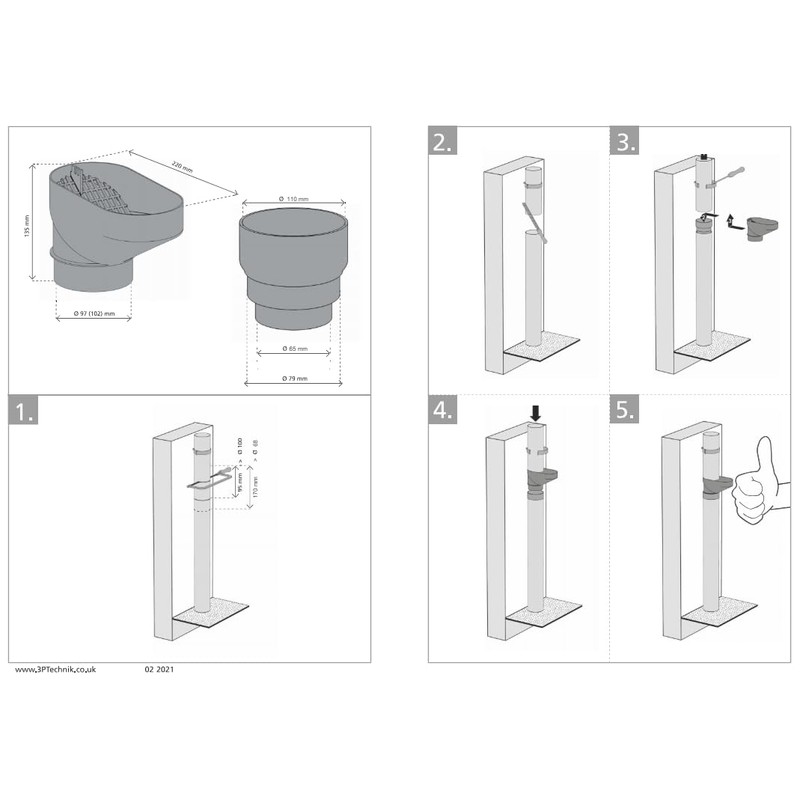 3P Downpipe Gutter Leaf Catcher - Low Maintenance Anti Clog