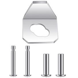 Otoolling 5 Pcs Screen Door Closer Kit Include 1 Iron Sheet 4 Replacement Pins Heavy Duty Steel Door Replacement Parts Compatible with Andersen Emco Larson 40201 Pella