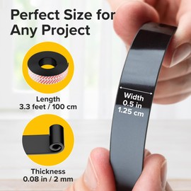 X-bet MAGNET Magnetic Tape Strip with Adhesive Backing - 1/2 Inch x 3.3 Feet - Magnetic Tape Roll for Craft and DIY Projects - Sticky Magnets for Refrigerator Whiteboard Dry Erase Board
