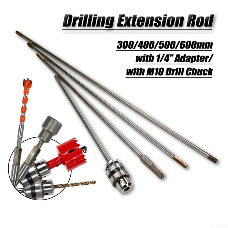 500mm M10Chuck Deep Hole Extension Connecting Rod Hex Extension Holder