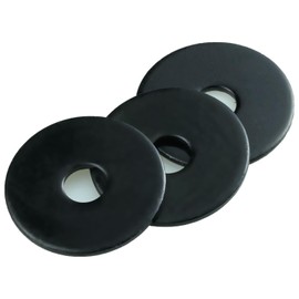 1/4 x 1 Inch 18-8(304) Stainless Steel Fender Washers, Black Zinc Plated Flat Washers for Screws and Bolts, 50 Pieces Large Repair Washers for Home and Industrial Use