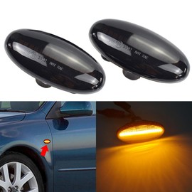 Hacreyatu For-Mazda 2 For Mazda 3 5 6 BT-50 MPV 2 Pieces LED Dynamic Turn Signal Side Marker Light Sequential Blinker Light(Yellow)