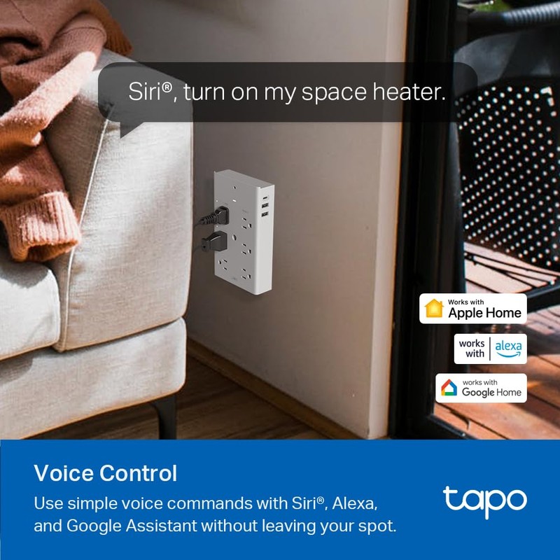 TP-Link Tapo Smart Plug Outlet Extender, Surge Protector, 18W Fast