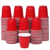 Zcaukya 120ct 2oz Mini Disposable Shot Cups, Small Red Plastic