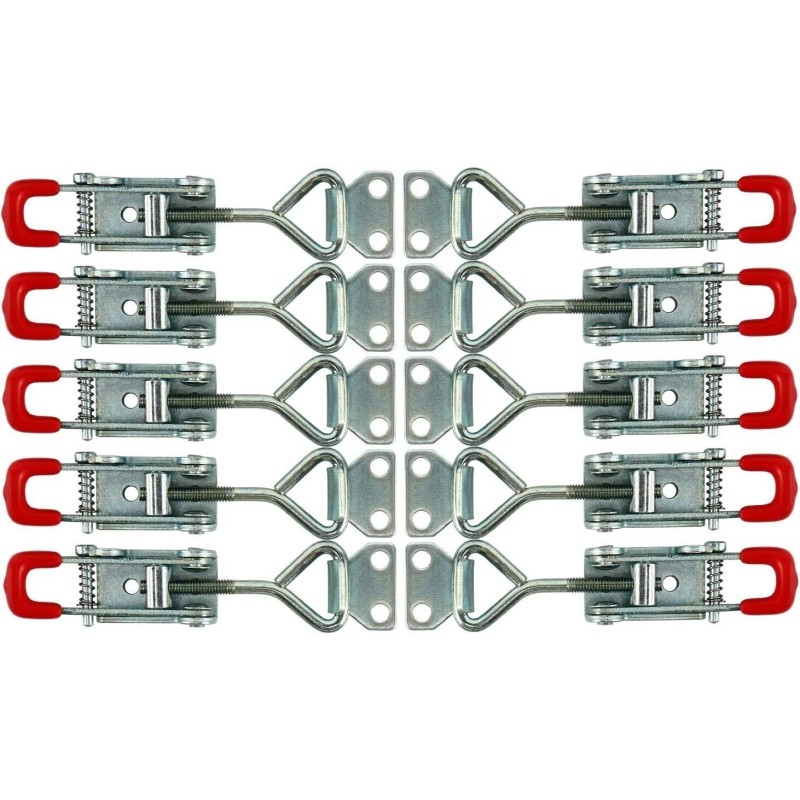 DasMarine 10Pcs Heavy Duty Toggle Latch Catches Adjustable Lock Clamp