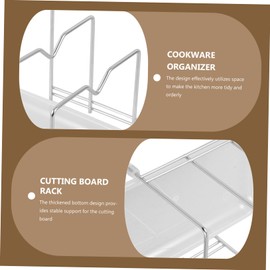 Operitacx Topfregal-organizer Gestell Planke Hacken Einstellbar Groß Hackingbrett Klein Drehbar Stand Inhaber Schlüssel Schneidebretthalter Unter Dem Schrank Organisatoren Silver Edelstahl