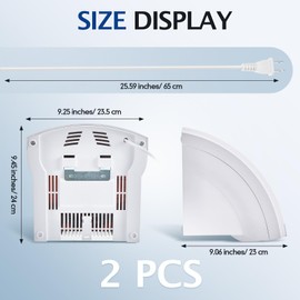Rossesay 2 Pcs Electric Hand Dryer Commercial Compact Air Wiper Automatic Hand Air Dryer for Dry Machine Wall Business Home Household Restroom Office Mall, 110v,1200W(White)