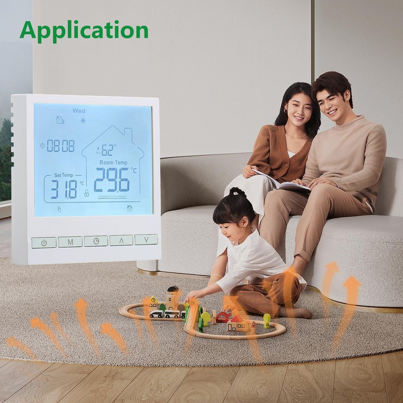 Wengart Digital Thermostat WG905,Programmable Thermostat with Humidity Display,Precise Temperature Control,Suitable