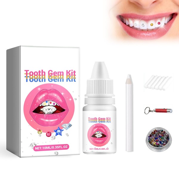 Pemarlis Colourful Tooth Jewellery Set with Glue Tartar Jewellery Tooth