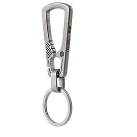 KeyUnity - Llavero con mosquetón de Titanio, de liberación rápida EDC con Llavero