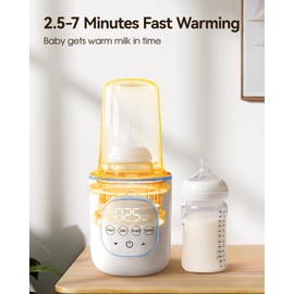 LAREX Bottle Warmer, Fast Baby Bottle Warmer for Breastmilk and Formula, with Timer and Accurate Temp Control, 8-in-1 Baby Milk Warmer BPA Free with Digital Display, Bottle Warmers for All Bottles