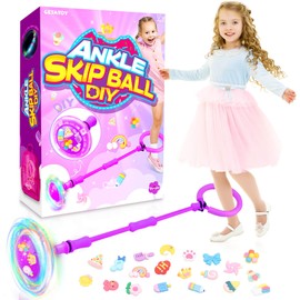 Getatoy Ankle Skip Ball for Kids: Toys for 4-8 Years Old Girls, Outdoor Toys Gifts for Kids Ages 8-12 6-8 Skip Toy 8 Year Old Girl Birthday Gift