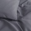 MOONLIGHT20015 Single Duvet Cover - Grey Solid Soft Single Bedding