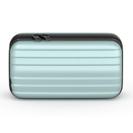 stardis Cosmetic Bag Hard Shell Toiletry Bag Hard Case Women Men Toiletry Bag in Suitcase Shape Flight Beauty Case Waterproof Mini Suitcase Look Wash Bag for Women, Men, Children, mint, Toiletry bag