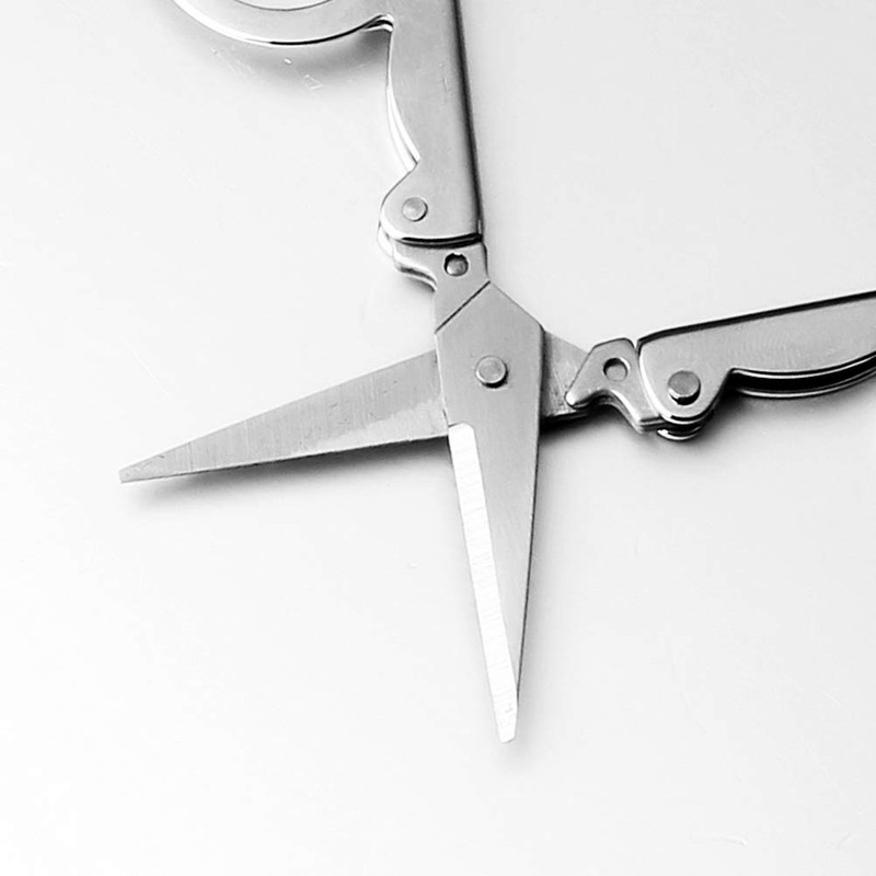 nuoshen Stainless Steel Folding Scissors Portable Foldable Travel Scissors Metal
