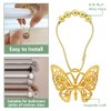 JZKaspar Decorative Shower Curtain Hooks,12PCS Butterfly Curtain Hooks Shower Ring,Rustproof