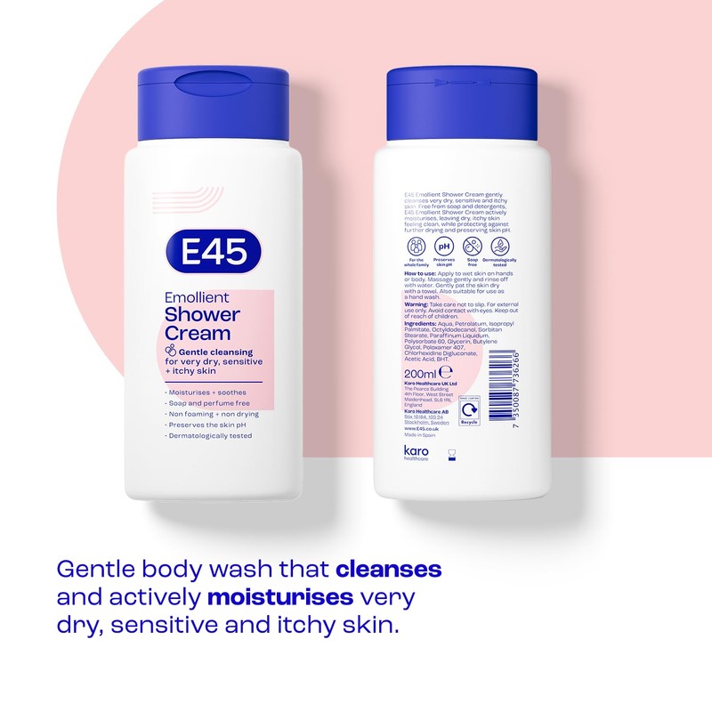 E45 E45 Shower Cream for Dry, Sensitive, and Itchy Skin